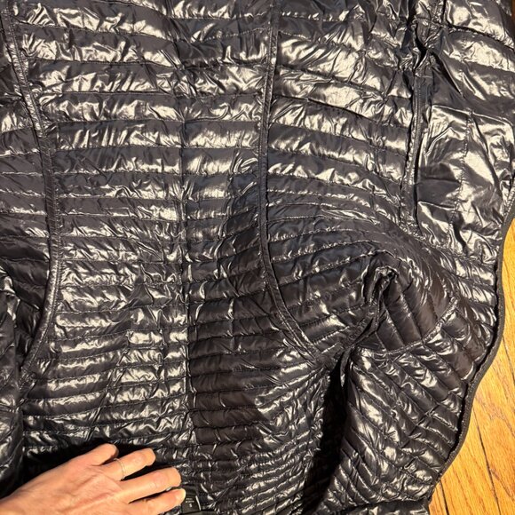 patagonia black whimsigoth romantic goth winter fall travel puffer small coat - Picture 6 of 7